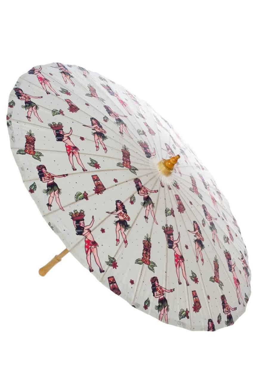 Ombrelle vintage motif hawaien