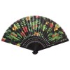 Éventail pin-up motif tropicaux