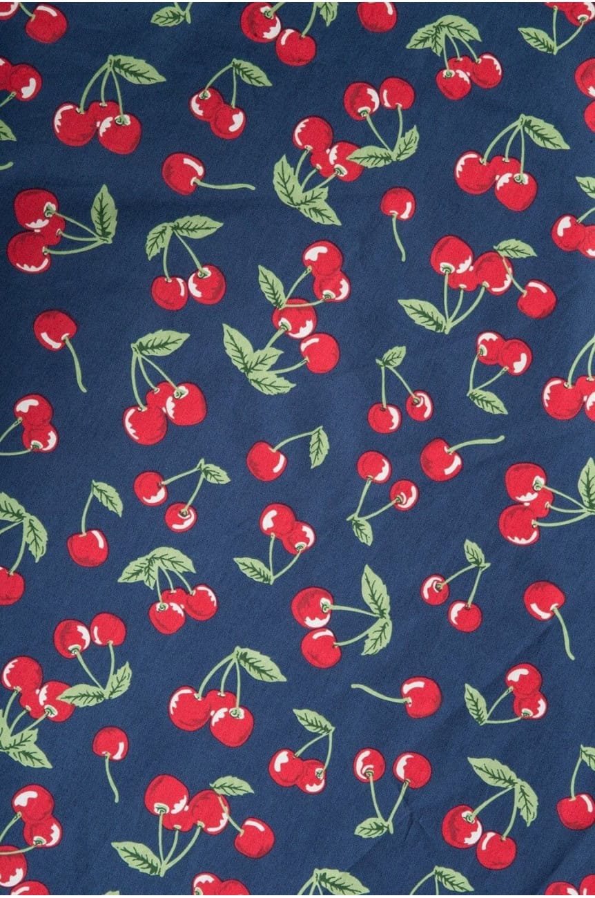 Robe rétro bleue a cerises hel bunny