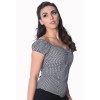 Haut rockabilly vichy noir