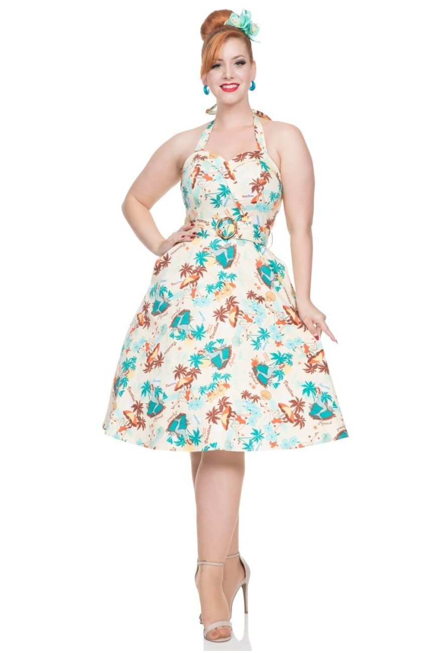 Robe année50 tropical