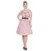 Robe rose rétro cocktail