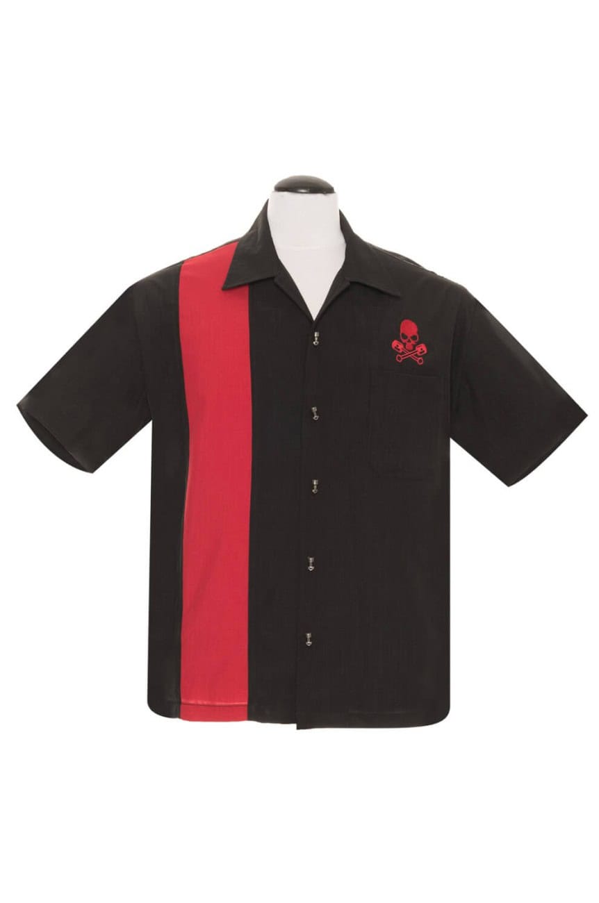Chemise rockabilly steady cloting bouton pistom