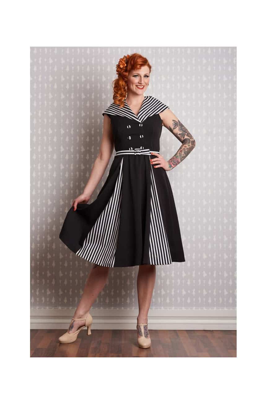 Robe rétro rayée Misscandyfloss