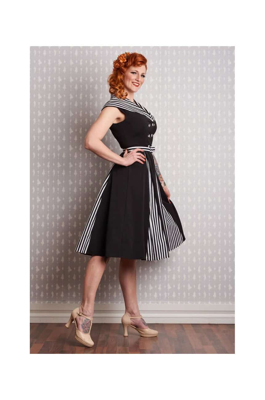 Robe rétro rayée Misscandyfloss