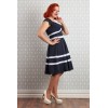 Robe pin-up bleue et blanche