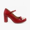 Chaussures vintage rouge en cuir