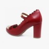 Chaussures vintage rouge en cuir