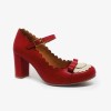 Chaussures vintage rouge en cuir