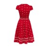 Robe pinup marin rouge