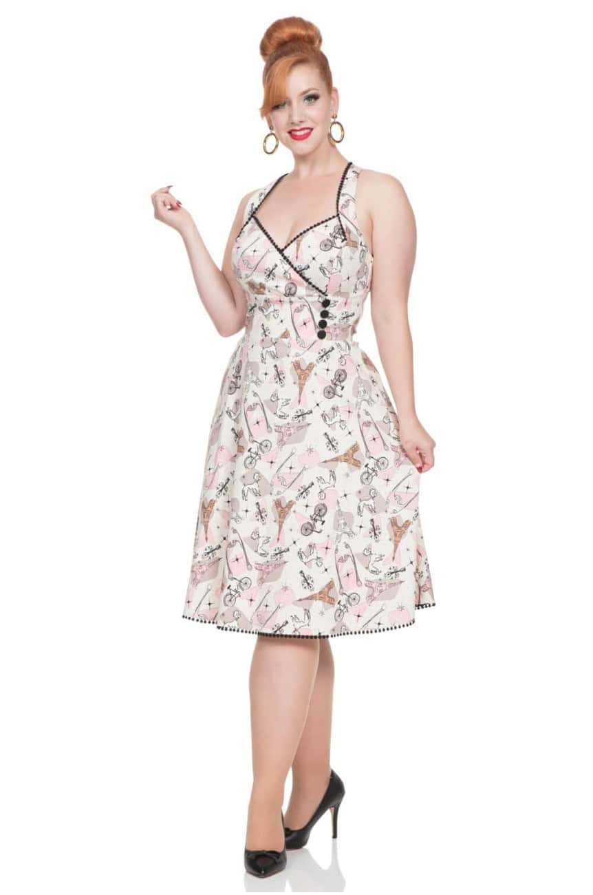 Robe vintage décolleté en V