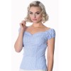 Haut vintage vichy bleu