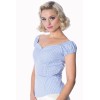 Haut rockabilly vichy bleu