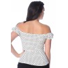Haut a pois blanc et noir