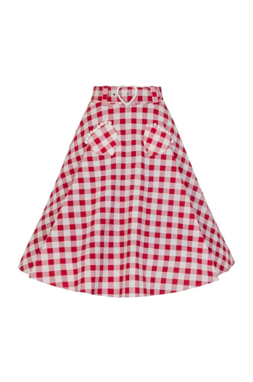 Jupe swing vichy années 50