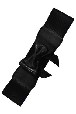 Ceinture pin up noire avec noeud