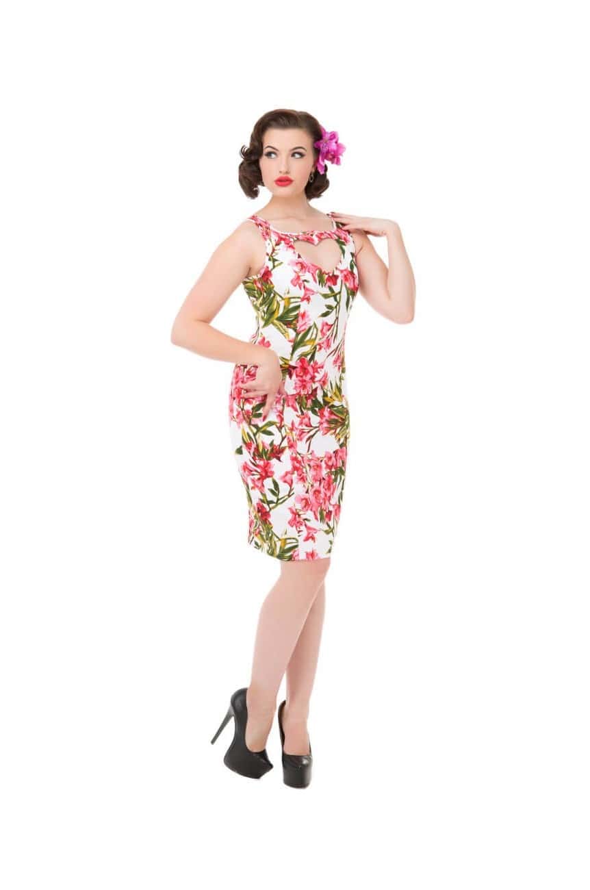 Robe fourreau fleurie