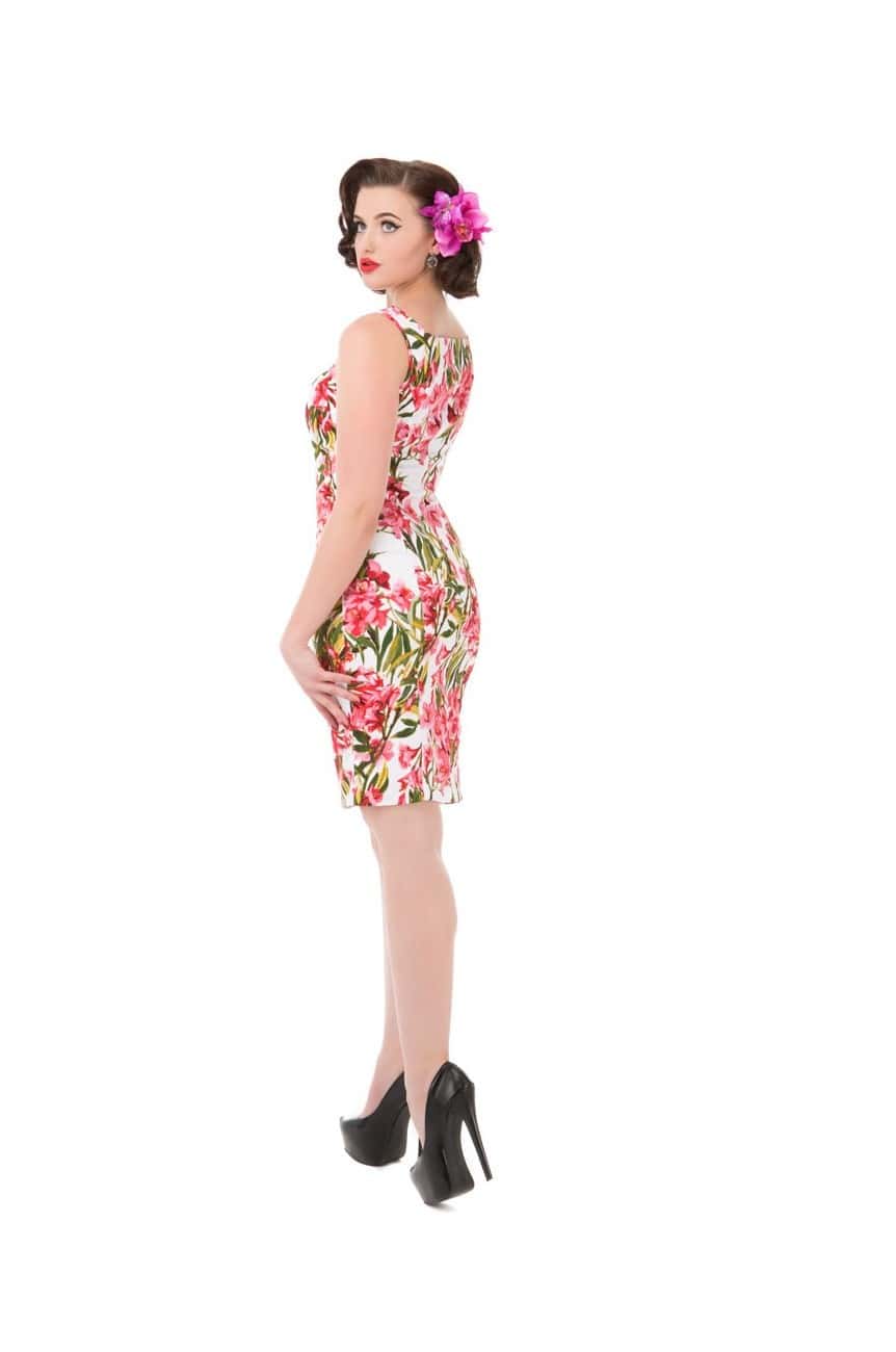Robe fourreau fleurie hearts and roses