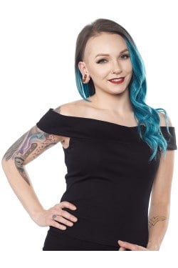 Haut rock décolleté bateau