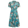 Robe vintage fleurie bleue
