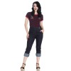 Pantacourt rockabilly en jean