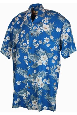 Chemise hawaienne hommebleu homme
