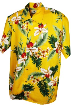Chemise Hawaïenne Pineapple Juice - Taille 2XL, Motifs Guitare Et Poisson, Fabriquée Aux États-Unis