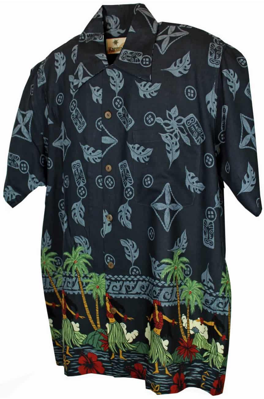 Chemise hawaiienne avec danseuses