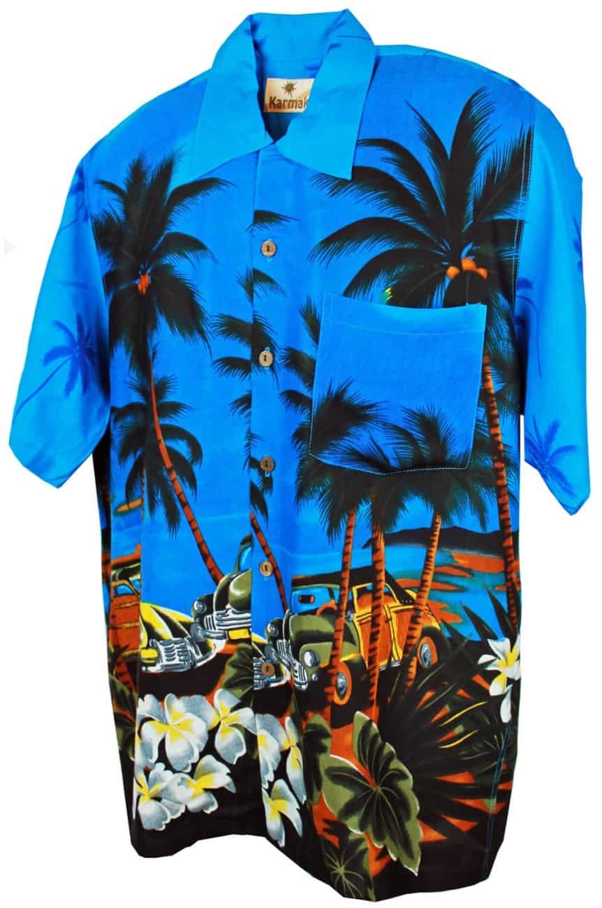 Chemise californienne bleue