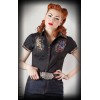 Blouse rockabilly femme brodée-Rumble59