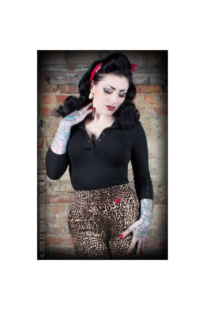 PULL decoleté V rockabilly