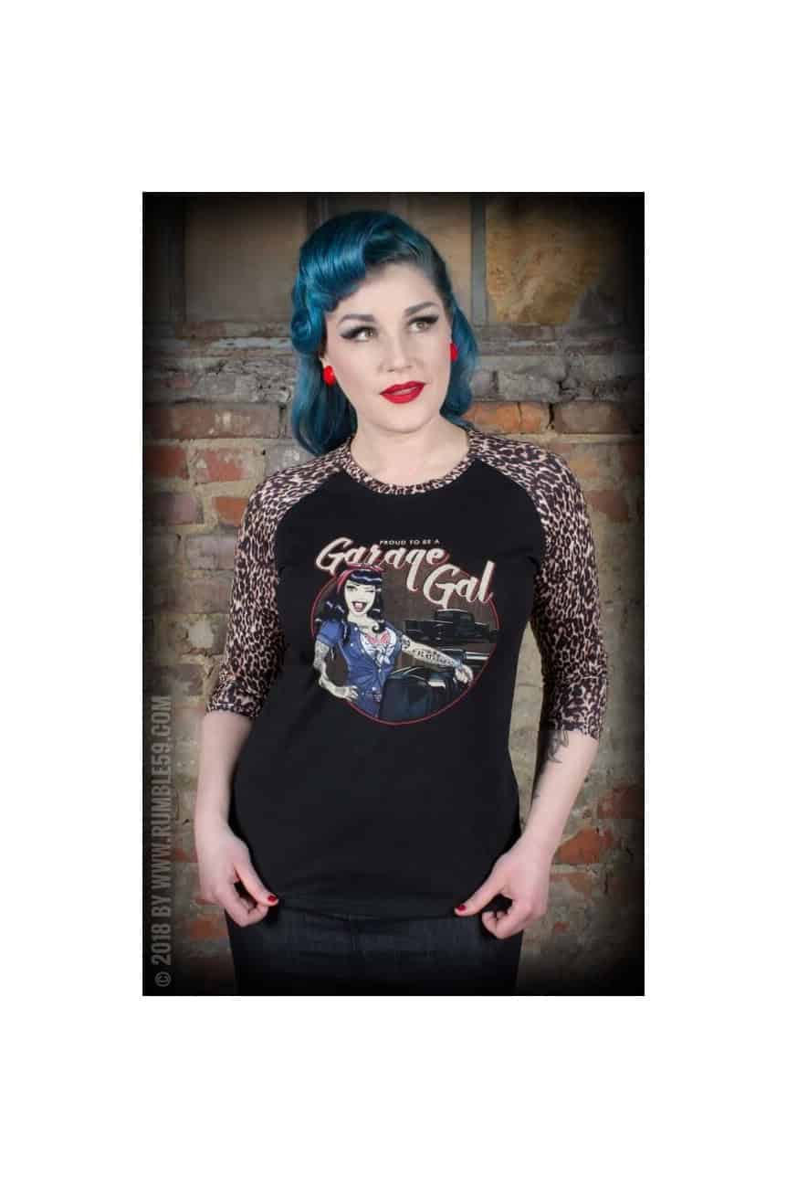 Tee shirt rockabilly femme raglant