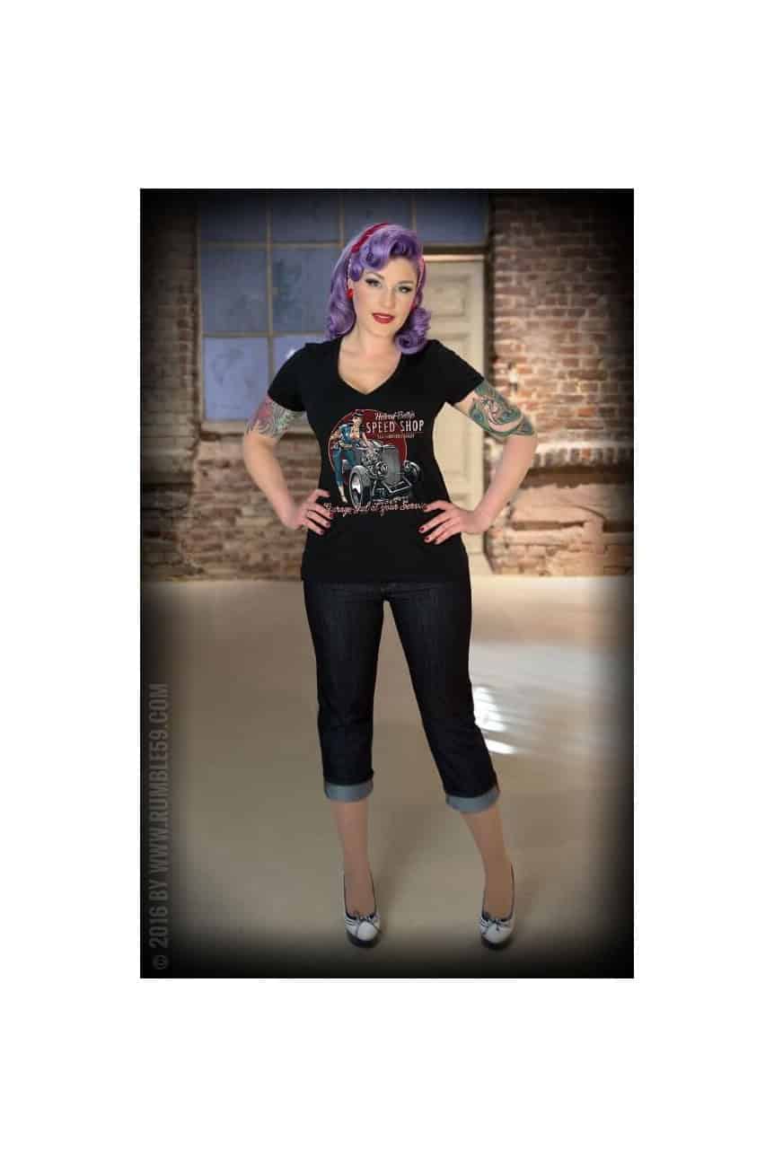 Rumble59 tee shirt hot rod femme