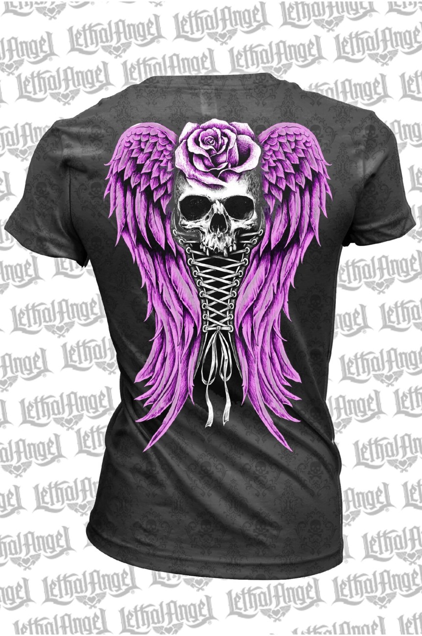 Tee shirt corset skull