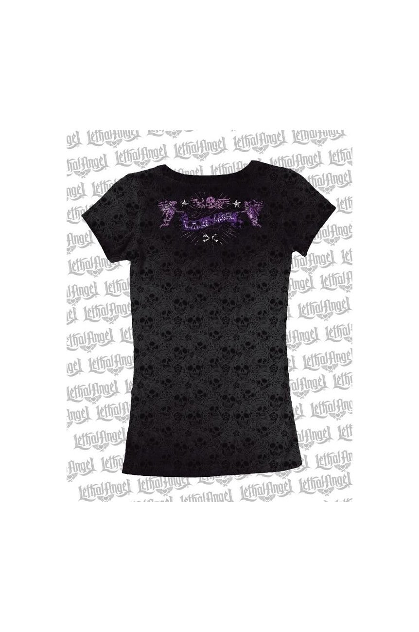 Tee shirt tete de mort lethal angel