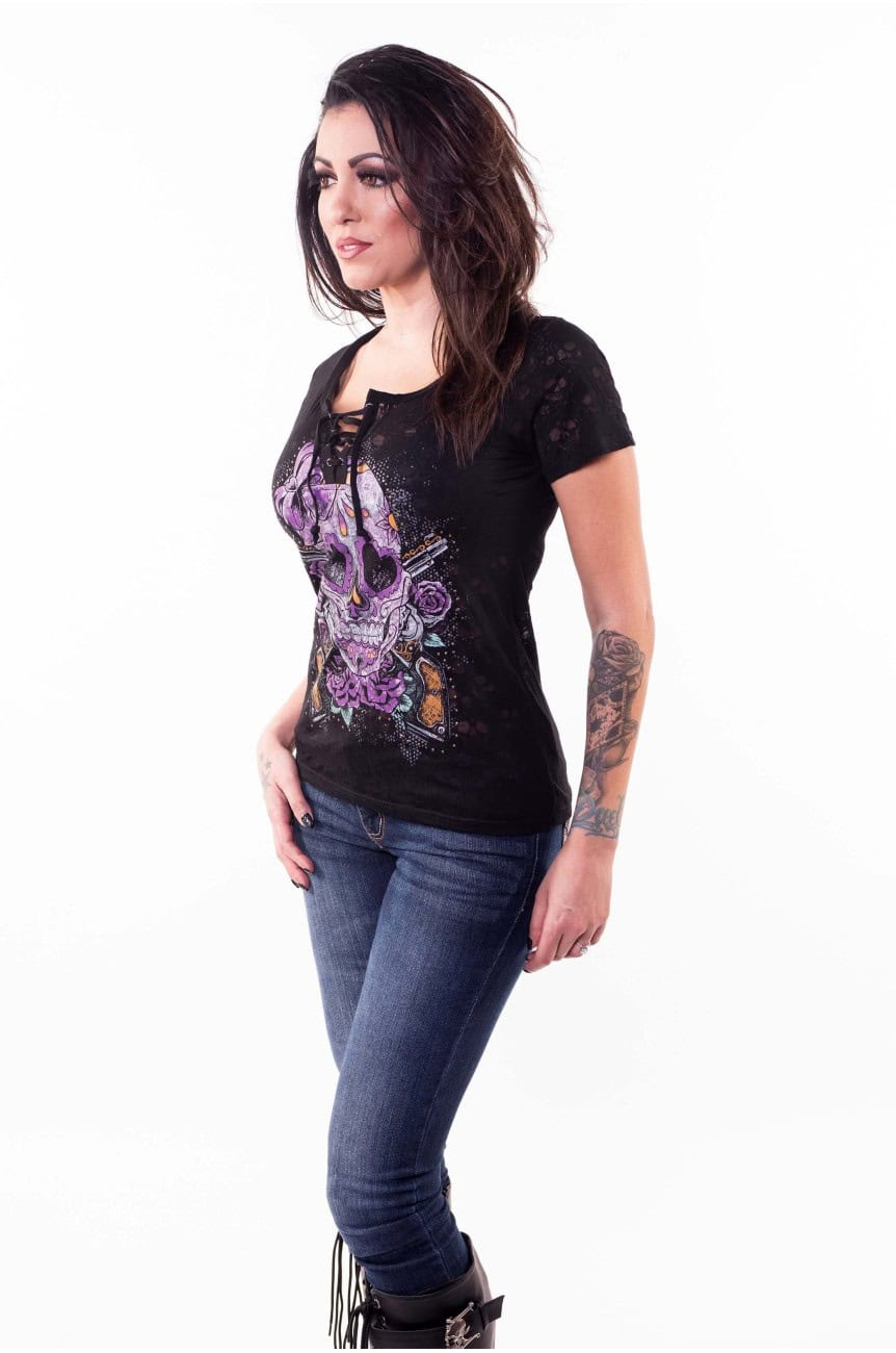 Tee shirt rock femme