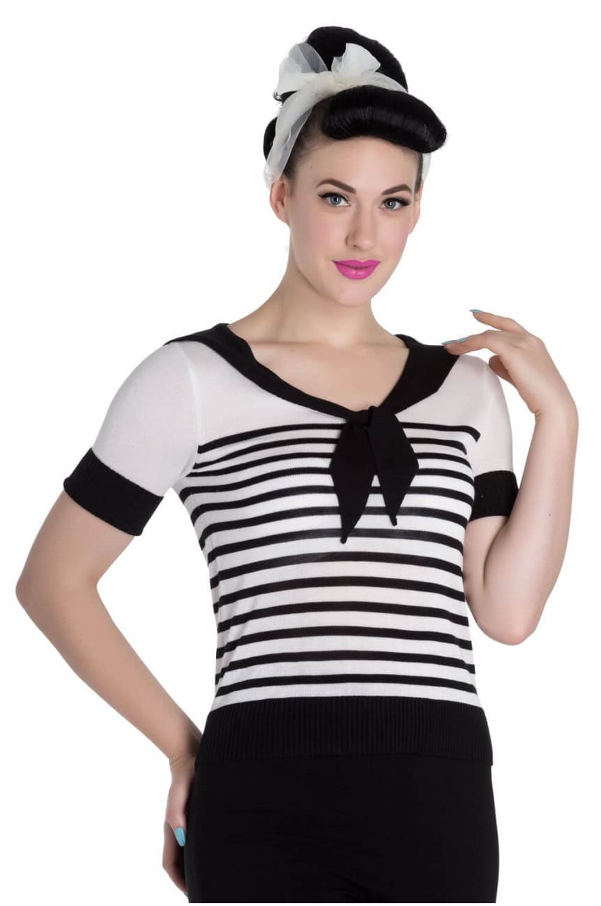 Pull rayé style marin vintage