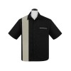 Chemise steady rockabilly noire et beige