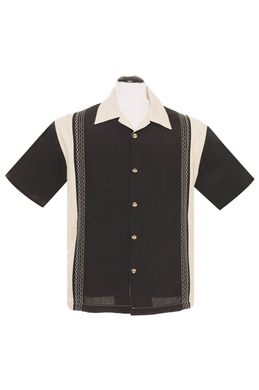 Chemise rockabilly noire Steady