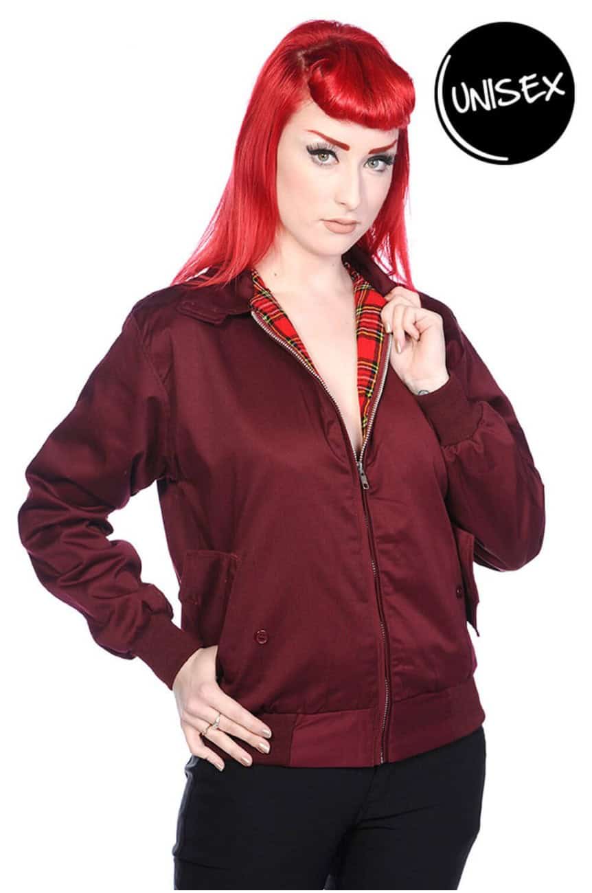 Veste harrington bordeaux