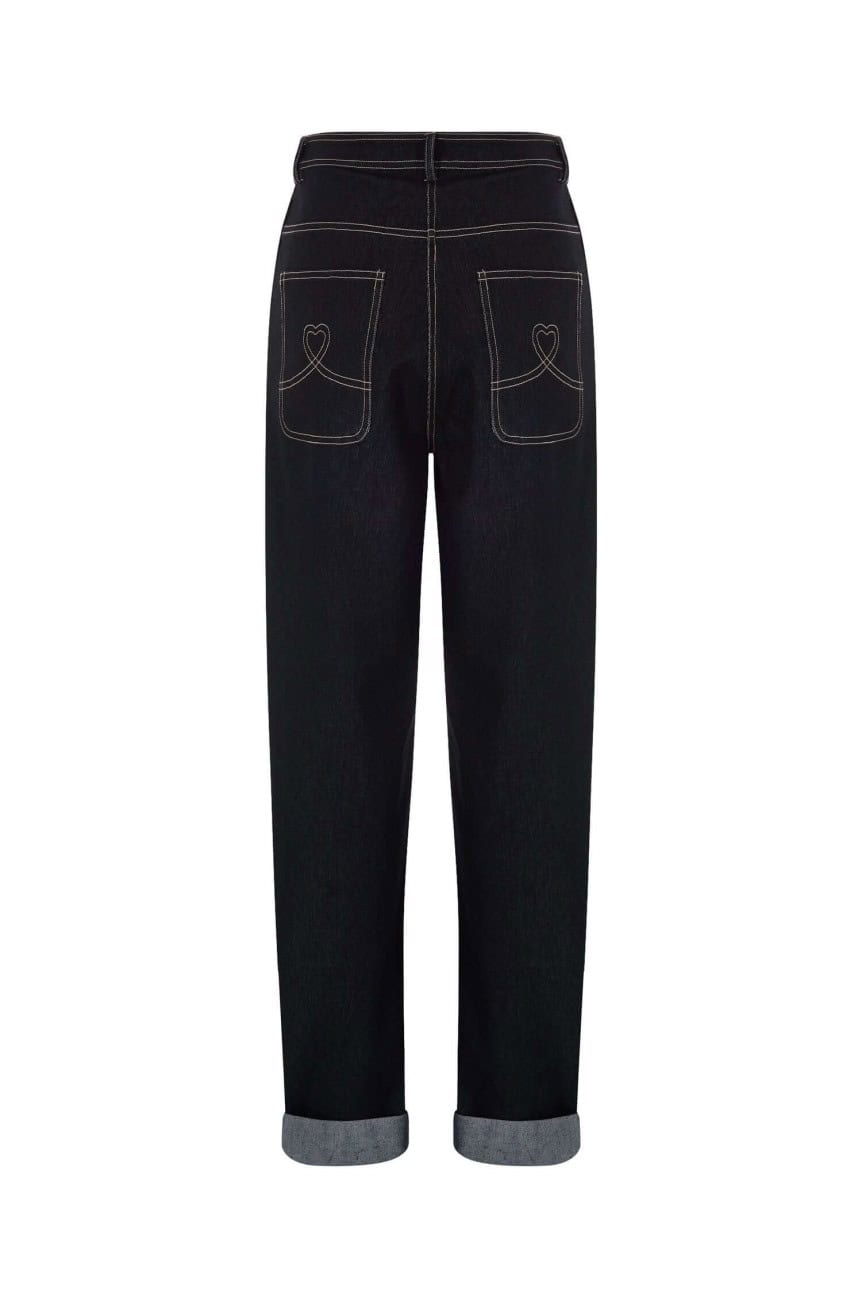 Jean taille haute retro