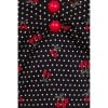 haut cerises retro manches longues