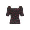 haut cerises manches longues