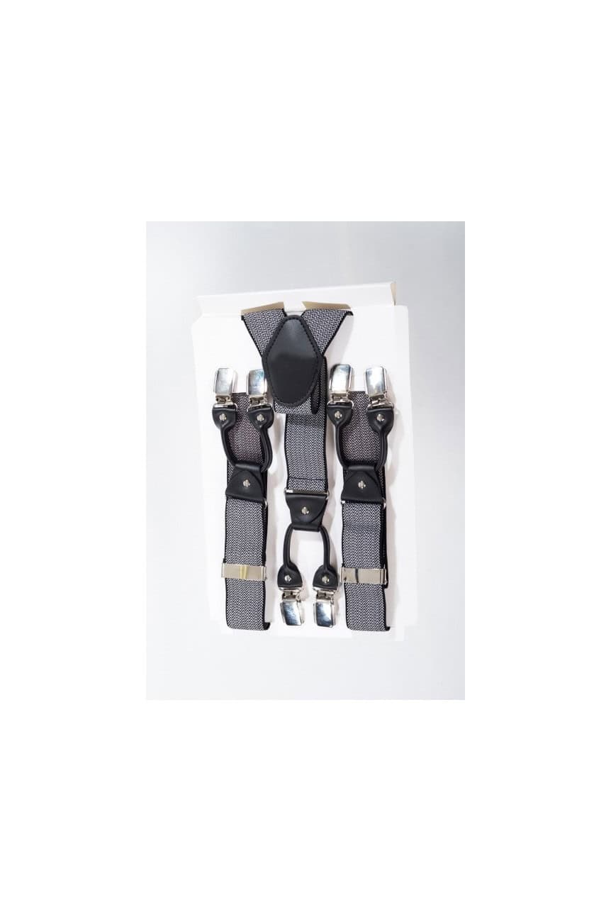 Bretelles rockabilly noire et beige