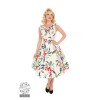 Robe fleurie ecrue evasée