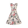 Robe fleurie ecrue evasée