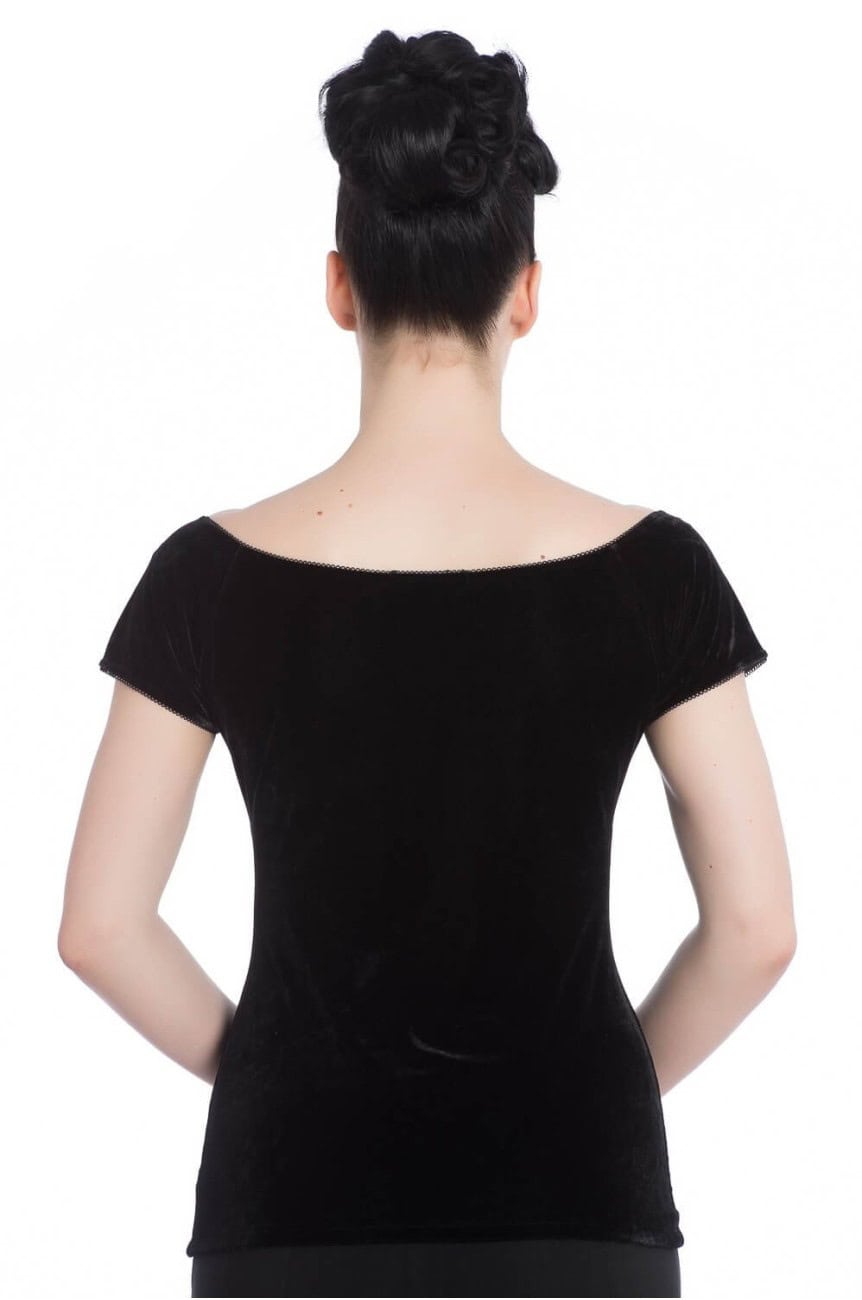 Haut pinup en velours noir