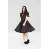 Robe hell bunny swing noire a cerises et pois