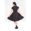 Robe noire a cerises et pois vintage