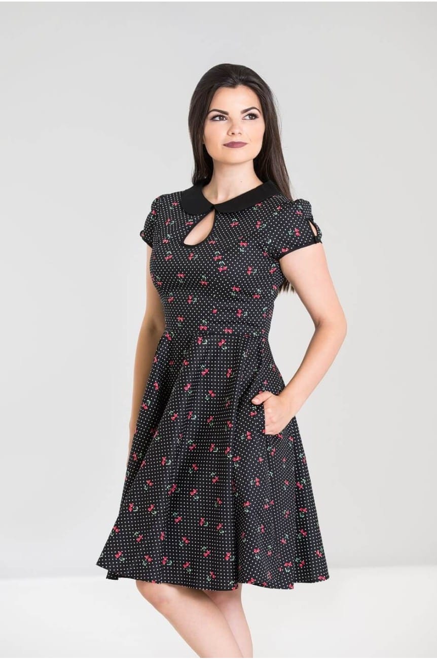 Robe rockabilly a cerises